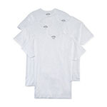 Stafford Dry + Cool Mens 4 Pack Short Sleeve Crew Neck Moisture Wicking T-Shirt-Big