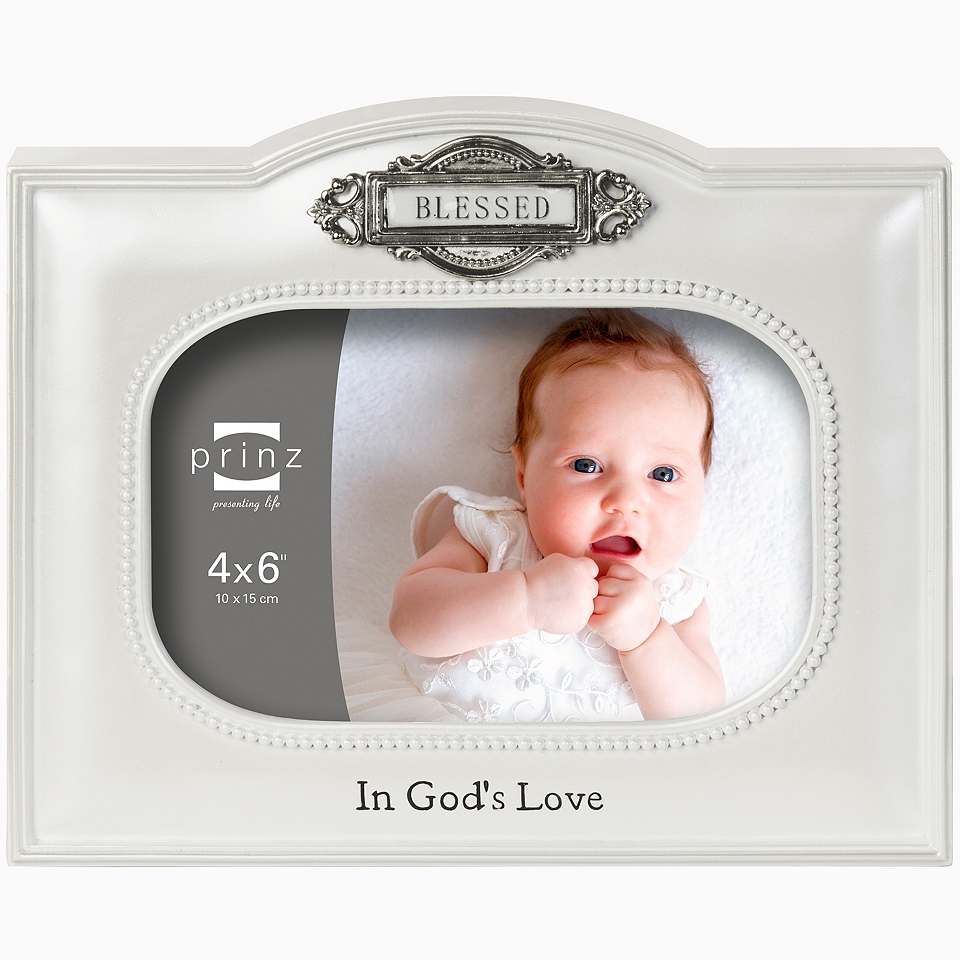 Count Your Blessings 4x6 Picture Frame Blessed, White