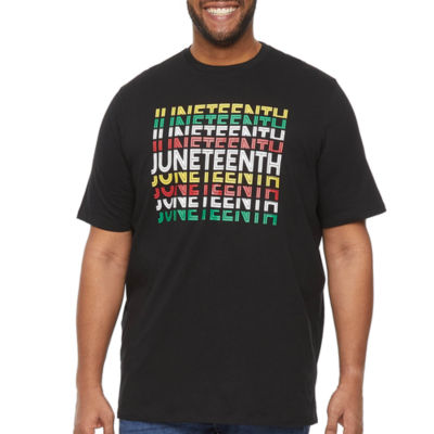 Hope & Wonder Juneteenth Big and Tall Mens Crew Neck Short Sleeve Regular Fit Graphic T-Shirt