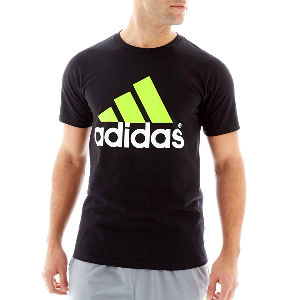 Adidas Logo Tee, Black, Mens