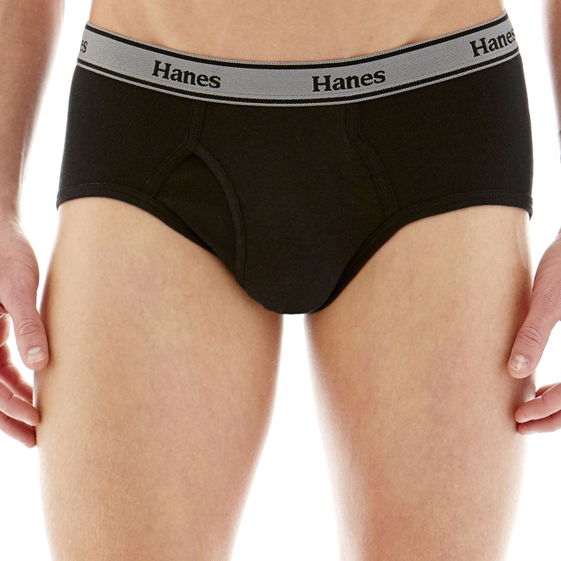 Hanes 4-Pk. Cotton Tagless Comfort Flex Mid-Rise Briefs + Bonus Pair, Mens, Size X-Large, Black