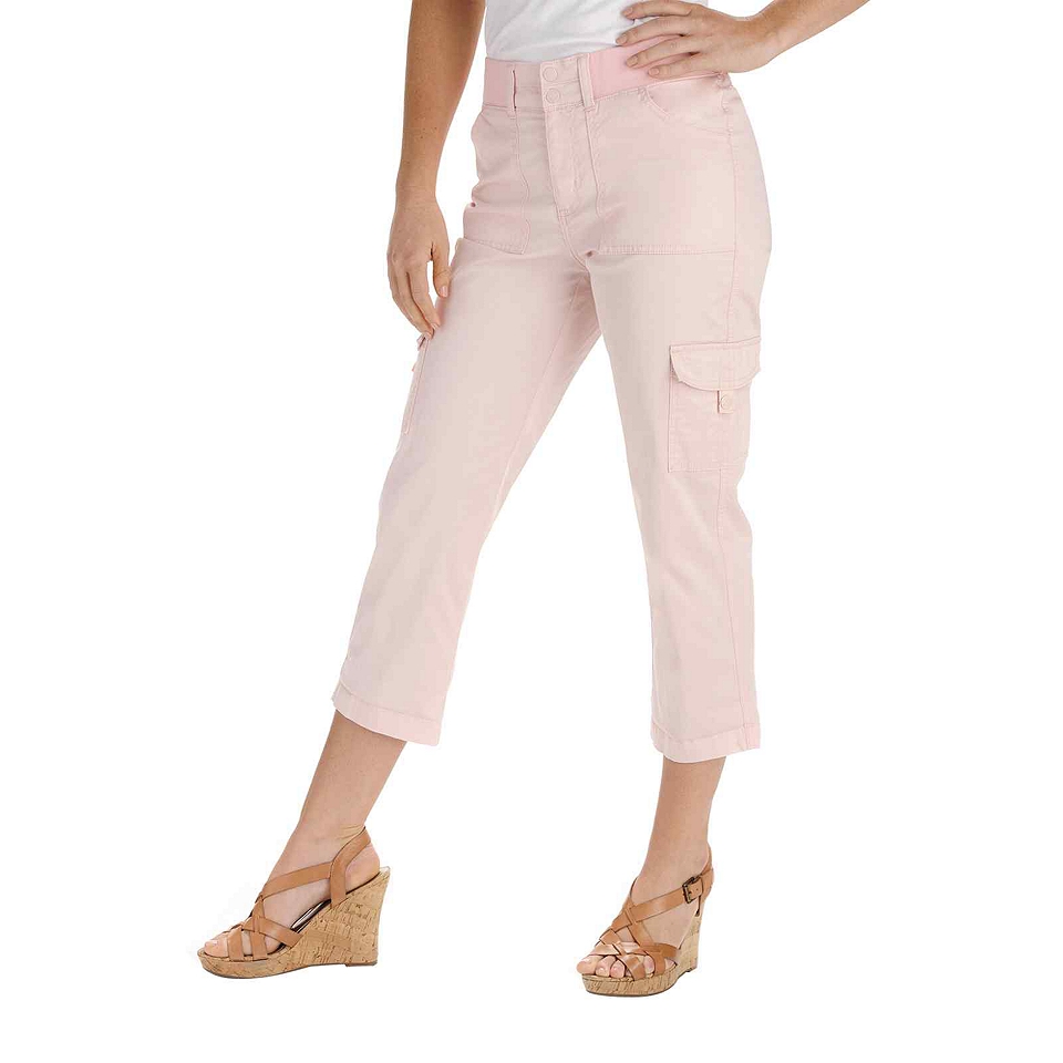 Lee Kendall Easy Fit Capris, Pink, Womens