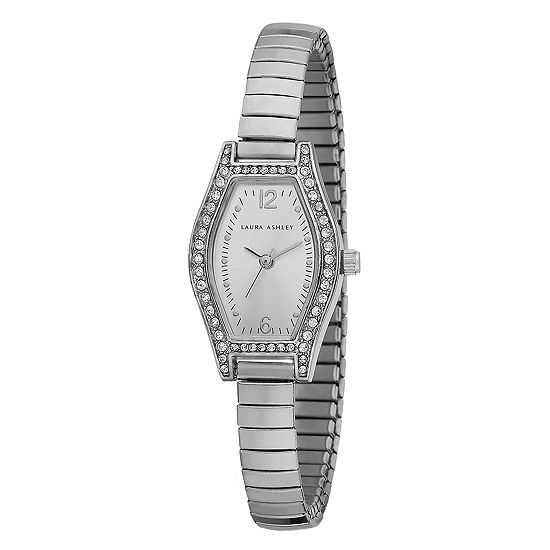 Laura Ashley Womens Silver Expandable Bracelet Watch La31010Ss