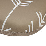 Lounger Taupe Arrow Print With Ties Lounge Cushion
