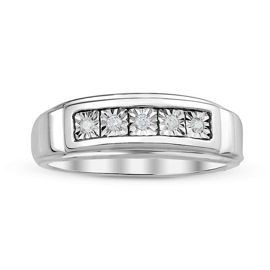 Mens Diamond Accent Sterling Silver Ring