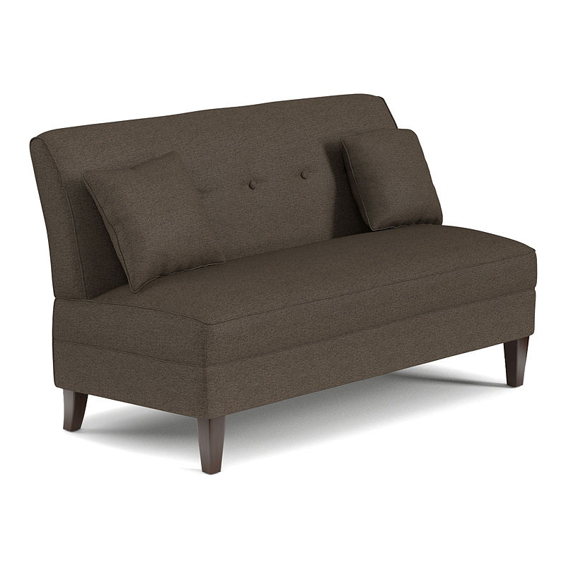 Handy Living Ester Button Tufted Loveseat, Brown