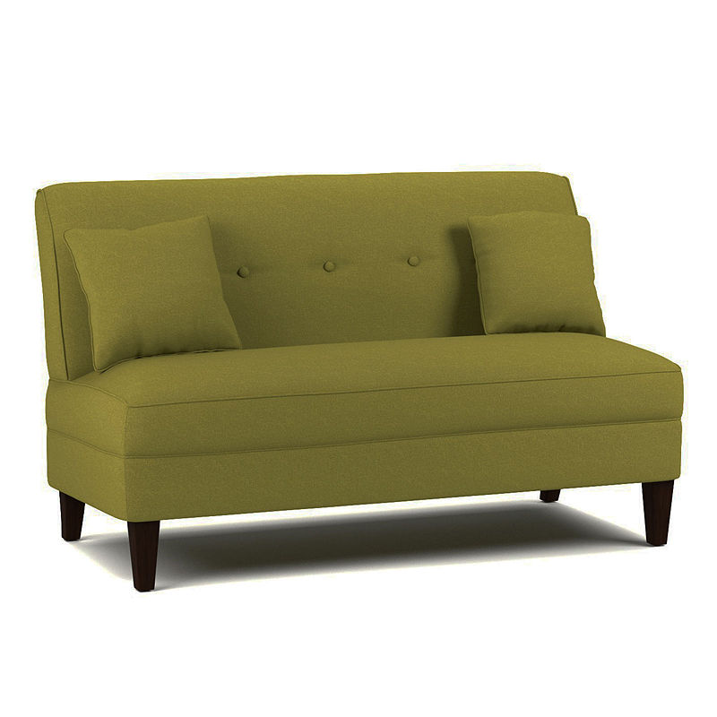 Handy Living Ester Button Tufted Loveseat, Green