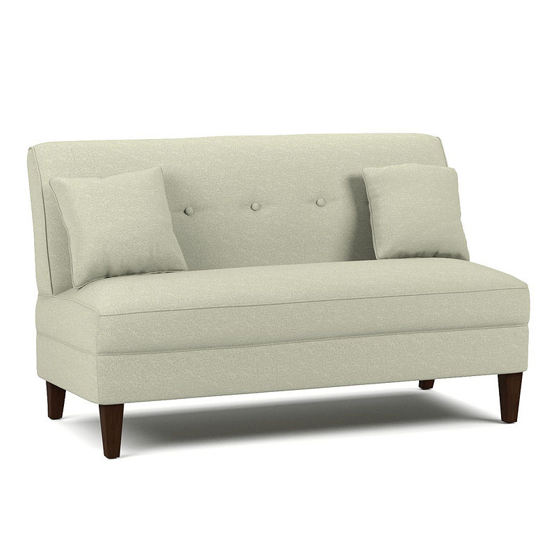 Handy Living Ester Button Tufted Loveseat, Brown