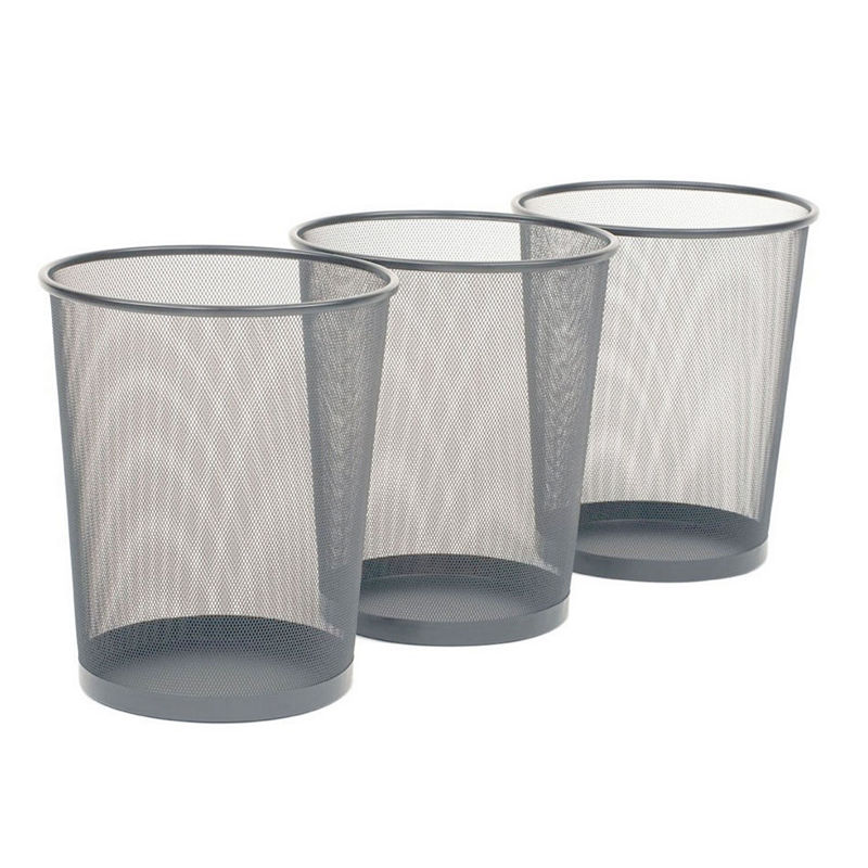 UPC 017641002942 product image for Seville Classics 3-Pack Round Mesh Wastebasket Recycling Bin | upcitemdb.com