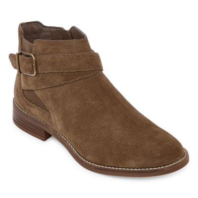 clarks leather booties