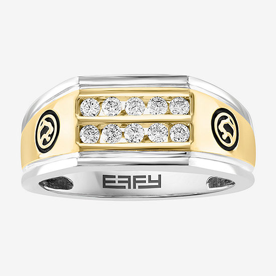 Effy  Mens 1/3 CT. T.W. Genuine White Diamond 14K Two Tone Gold Fashion Ring
