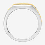 Effy  Mens 1/3 CT. T.W. Genuine White Diamond 14K Two Tone Gold Fashion Ring