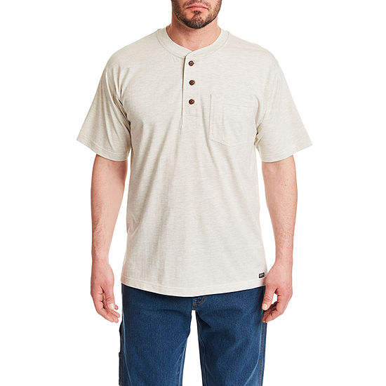 Smiths Workwear Mens Short Sleeve Regular Fit Henley Shirt