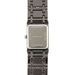 Personalized Dial Womens Diamond-Accent Square Black Bracelet Watch