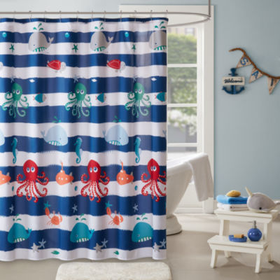 Under The Sea Shower Curtain Color Navy Jcpenney