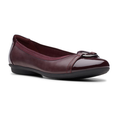 clarks flats purple