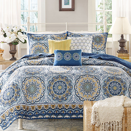 Madison Park Moraga 6-pc. Quilted Coverlet Set