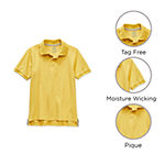 Thereabouts Pique Little & Big Boys Short Sleeve Moisture Wicking Polo Shirt