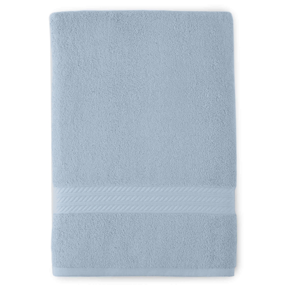 ROYAL VELVET Egyptian Cotton Solid Bath Towel, Blue/Silver