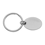 Personalized Oval Silvertone Key Ring