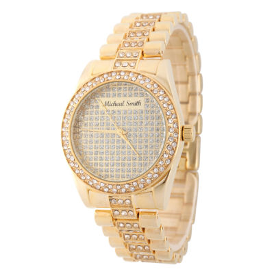 Personalized Mens Gold Tone Bracelet Watch - JCPenney