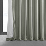 Exclusive Fabrics & Furnishing Signature Extra Wide Velvet Energy Saving Blackout Grommet Top Single Curtain Panel