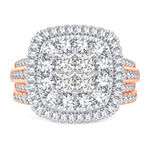 Limited Edition! Womens 1 CT. T.W. Genuine White Diamond 10K Rose Gold Bridal Set