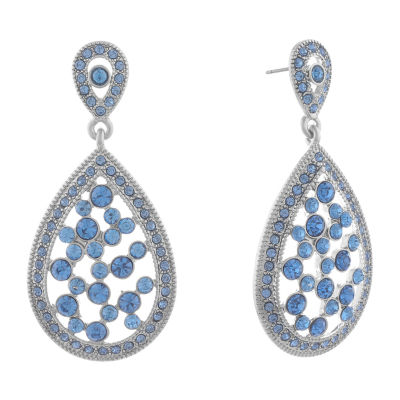 Monet Jewelry Golden Hour 1 Pair Blue Drop Earrings Color Blue