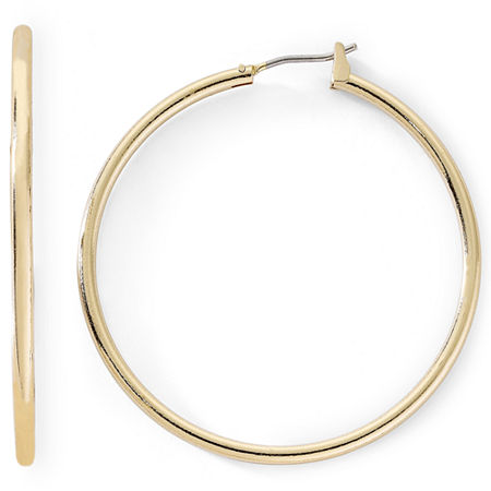 Monet Gold-Tone Thin Large Hoop Earrings, One Size , Yellow
