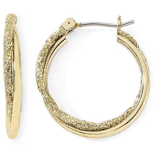 Monet® Gold-Tone Small Twist Hoop Earrings - JCPenney