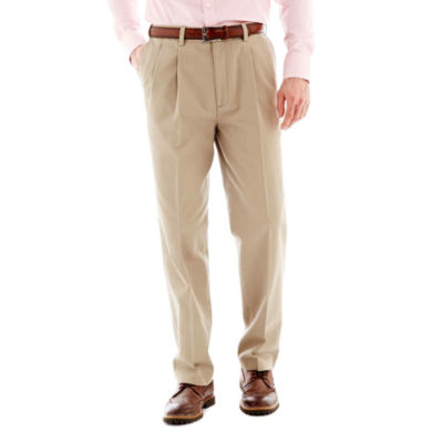pleated chinos