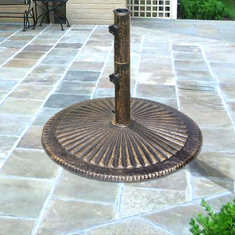 Classic Cast Iron Umbrella Base, Beige
