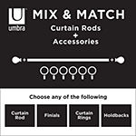 Umbra Mix & Match Cappa 1 IN Adjustable Curtain Rod