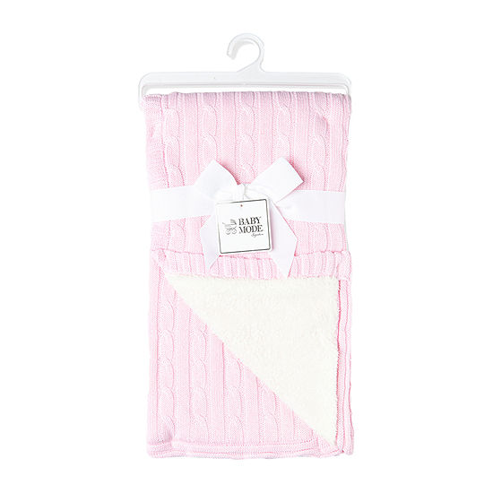 3 Stories Trading Company Cable Knit Sherpa Baby Blankets