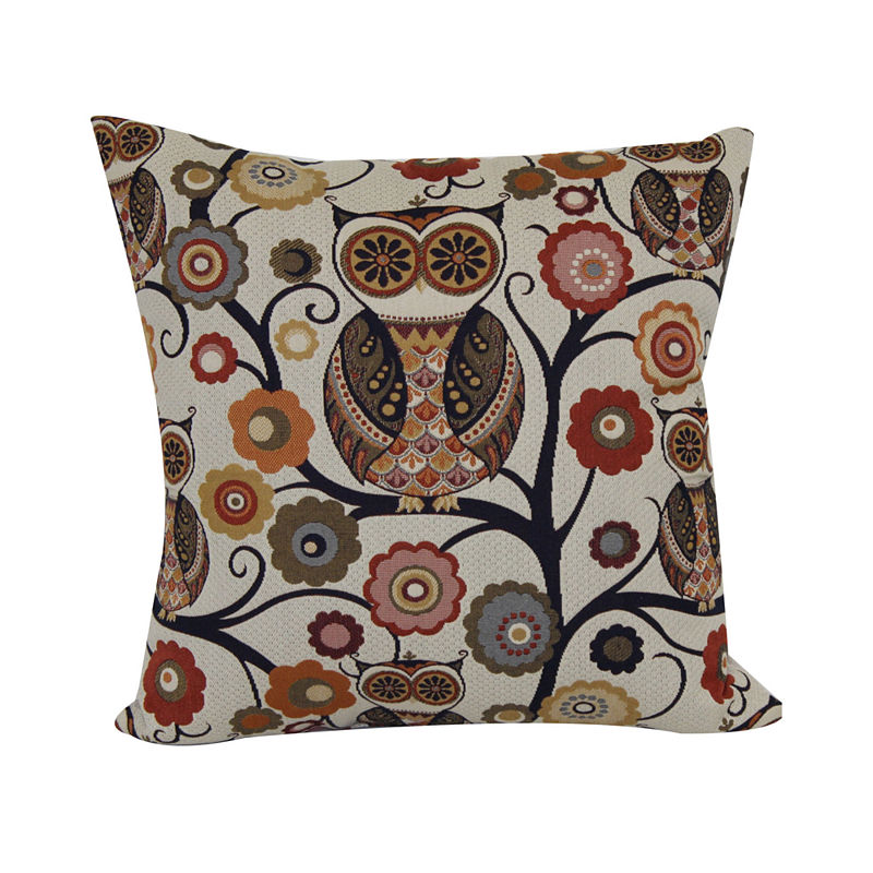 UPC 047218140371 product image for Wise Old Owl Jacquard Decorative Pillow | upcitemdb.com