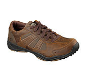 New Skechers Larson Nerick Mens Casual Lace-Up Shoes - Brown - Size 7 1/2 Medium - Male - Adult - Dark Brown