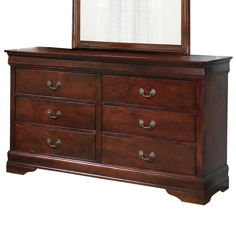 Ashley Furniture Alisdair 6-Drawer Double Dresser in Warm Dark Brown