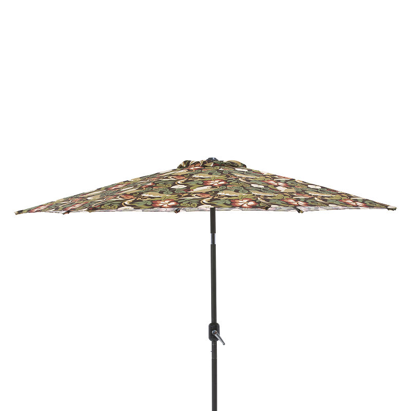 Pillow Perfect 9-Foot Patio Umbrella, Brown