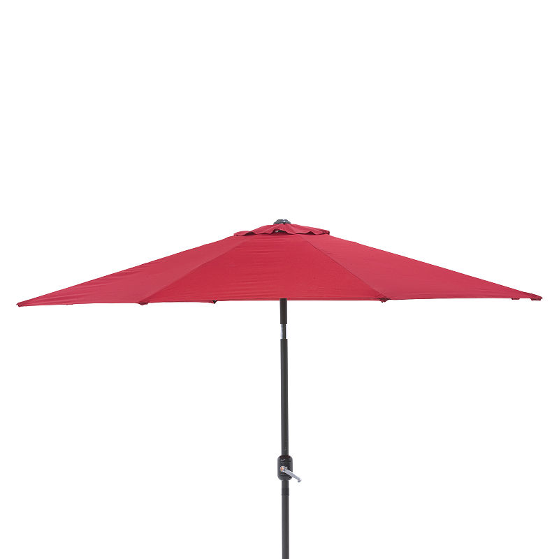 Pillow Perfect 9-Foot Patio Umbrella, Red