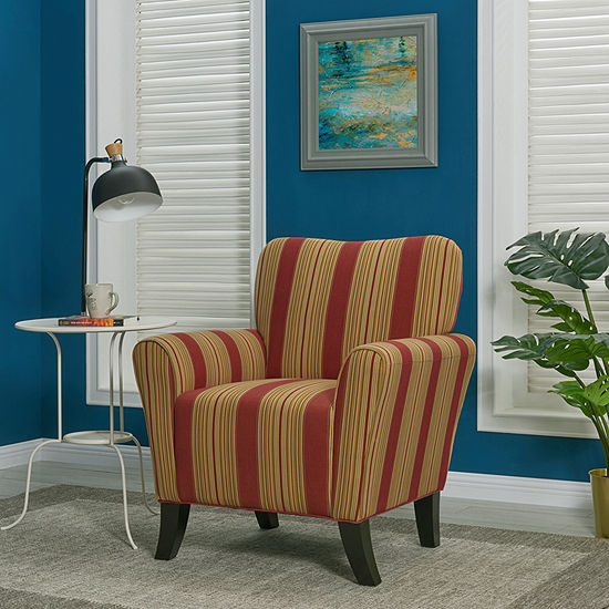 June Striped Accent Chair Color Red Multi Jcpenney