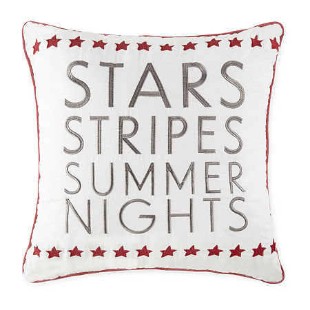 Americana 18X18 Stars Stripes and Summer Nights Throw Pillow, One Size , Multiple Colors