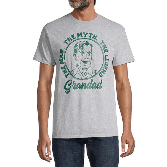 The Man The Myth The Legend Grandad Mens Crew Neck Short Sleeve Regular Fit Graphic T-Shirt
