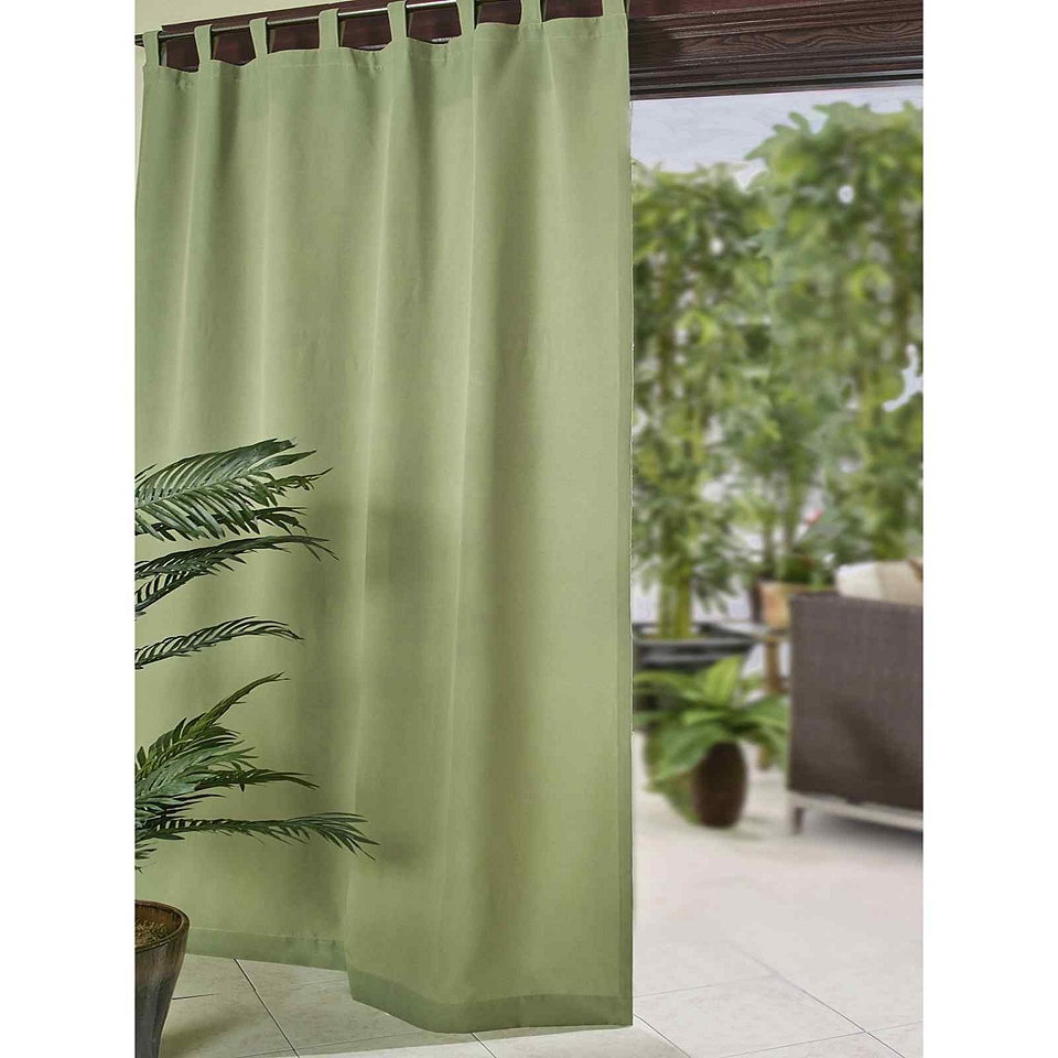 Matine Tab Top Indoor/Outdoor Curtain Panel, Green