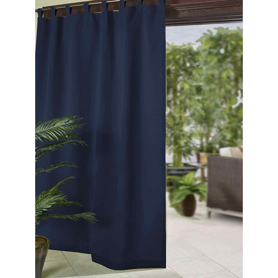 Matine Tab Top Indoor/Outdoor Curtain Panel, Blue