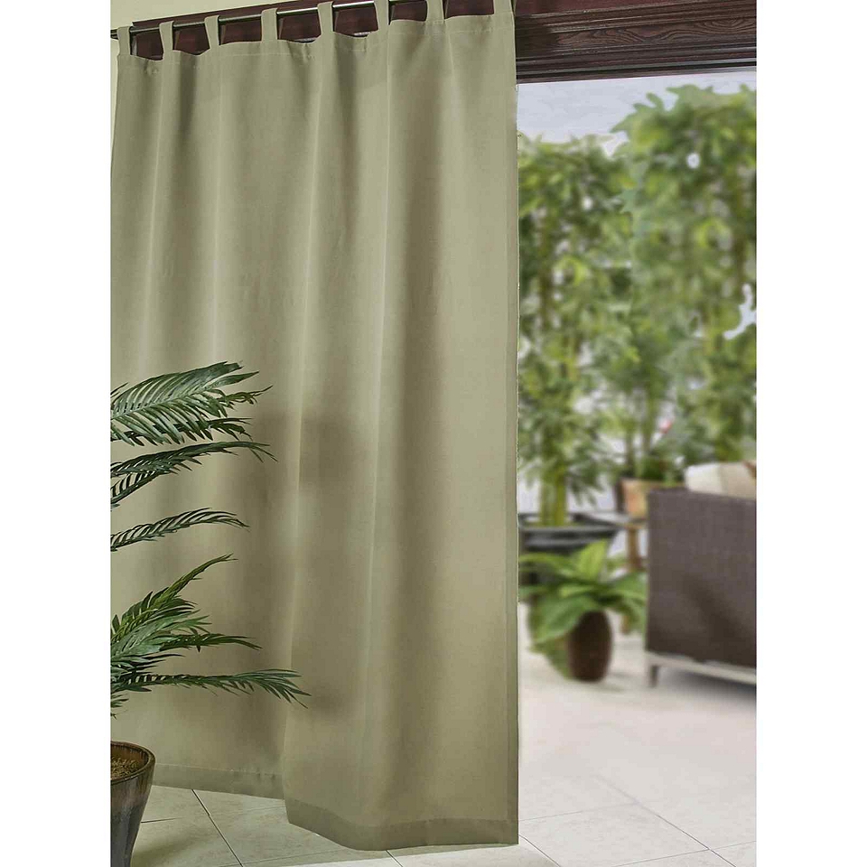 Matine Tab Top Indoor/Outdoor Curtain Panel, Taupe