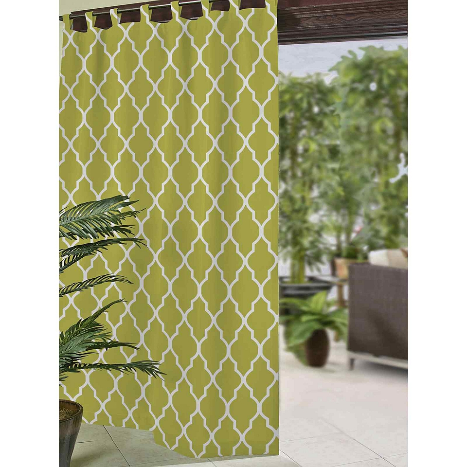 Corado Ogee Tab Top Indoor/Outdoor Curtain Panel, Grass