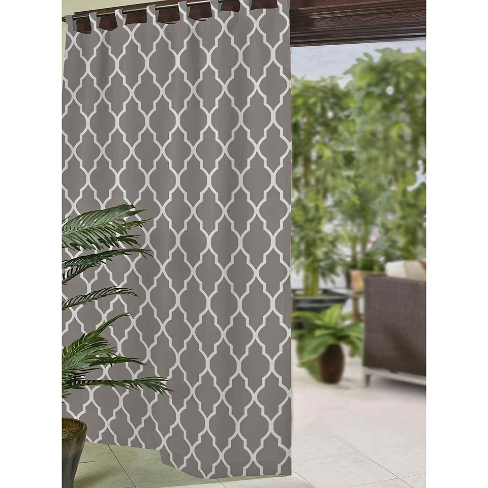 Corado Ogee Tab Top Indoor/Outdoor Curtain Panel, Gray
