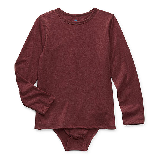 Thereabouts Little & Big Boys Crew Neck Long Sleeve Adaptive Bodysuit