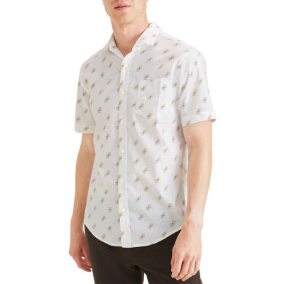 Dockers Signature Comfort Flex Short Sleeve Mens Classic Fit Short Sleeve Button-Down Shirt