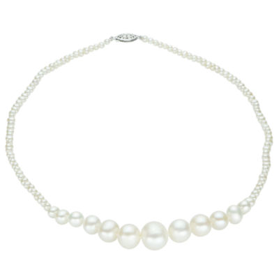312Mm Cultured Freshwater Pearl Sterling Silver Graduated Necklace JCPenney